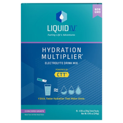 Liquid I.V. Electrolyte Drink Mix Concord Grape Flavor 16g – Nutrition Stop