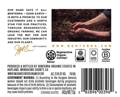 Bonterra Organic Estate Chardonnay Wine - 750 Ml - Image 5