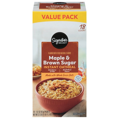 Signature SELECT Brown Sugar Oatmeal Value Pack Box - 27.3 Oz