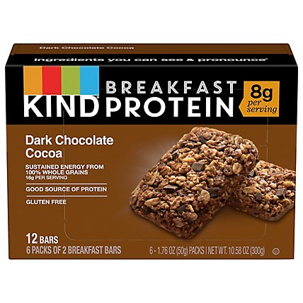 KIND Breakfast Dark Chocolate Cocoa Protein Bars Multipack - 6-1.76 Oz - Image 3