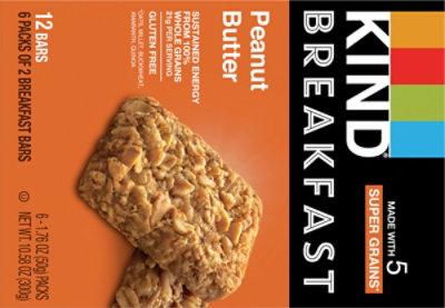 KIND Breakfast Peanut Butter Gluten Free Breakfast Bars - 6-1.76 Oz - Image 7