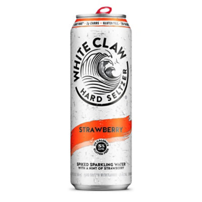 White Claw Strawberry Hard Seltzer In Cans - 19.2 Fl. Oz. - Image 1