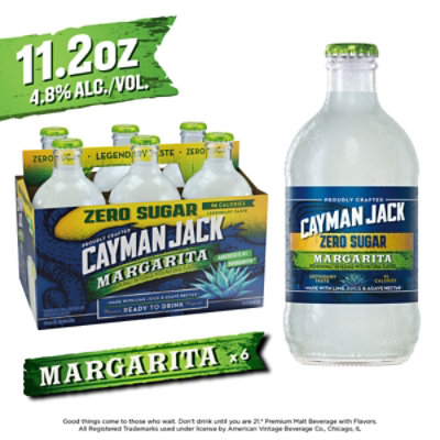 Cayman Jack Zero Sugar Margarita In Bottles - 6-11.2 Fl. Oz. - Image 2