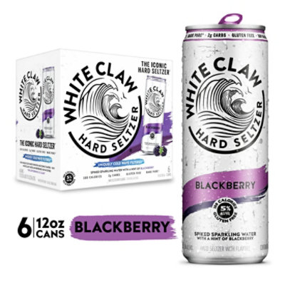 White Claw Blackberry Sparkling Water In Cans - 6-12 Fl. Oz. - Image 1