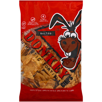 Donkey Brands Salted Tortilla Chips - 11 Oz - Image 1