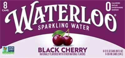 Waterloo Black Cherry Sparkling Water - 8-12 Fl. Oz. - Image 4