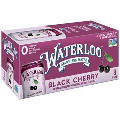 Waterloo Black Cherry Sparkling Water - 8-12 Fl. Oz. - Image 1