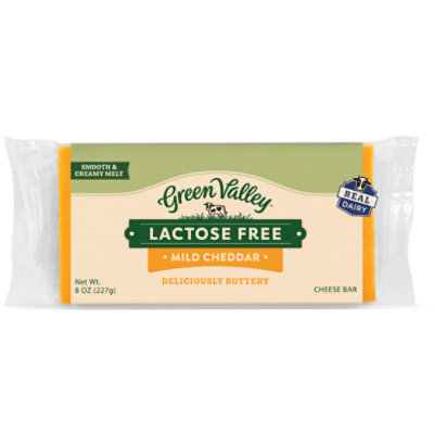 Green Valley Creamery Lactose Free Mild Cheddar Bar - 8 Oz - Image 1