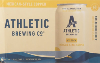 Athletic Brewing Co. Cerveza Atletica Light Copper Non Alcoholic Beer - 6-12 Fl. Oz. - Image 6