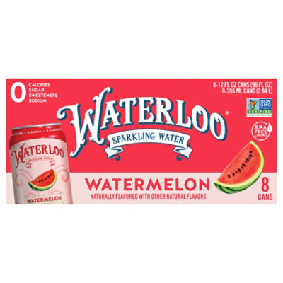 Waterloo Watermelon Sparkling Water - 8-12 Fl. Oz. - Image 4