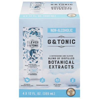 Clever G&tonic Mocktail 4 Count - 12 Fl. Oz. - Image 1