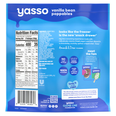 Yasso Vanilla Bean Poppables Frozen Greek Yogurt 12 Count - 6.84 Fl. Oz. - Image 5