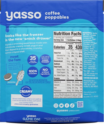 Yasso Frozen Greek Yogurt Coffee Poppables 12 Count - 6.84 Fl. Oz. - Image 6