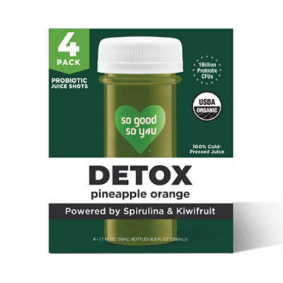 So Good So You Detox Pineapple Orange Shot 4 Pack - 4-1.7 Fl. Oz. - Image 2