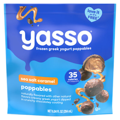 Yasso Frozen Greek Yogurt Sea Salt Caramel Poppables 12 Count 6.84 Fz - 6.84 Fl. Oz. - Image 3