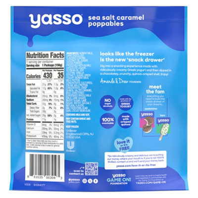 Yasso Frozen Greek Yogurt Sea Salt Caramel Poppables 12 Count 6.84 Fz - 6.84 Fl. Oz. - Image 6