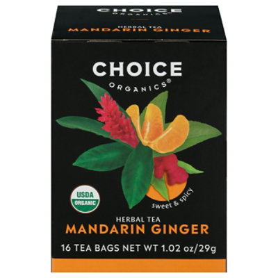 Choice Organics Herbal Mandarin Ginger Tea - 16 Count - Image 3