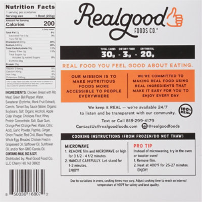 Real Good Foods Bowl Orange Chicken - 9 Oz - Image 6