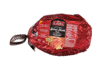 Cooks Ham Spiral Sliced Brown Sugar Half - 11 Lb