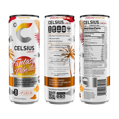 Celsius Fantasy Vibe - 12 Fl. Oz. - Image 2