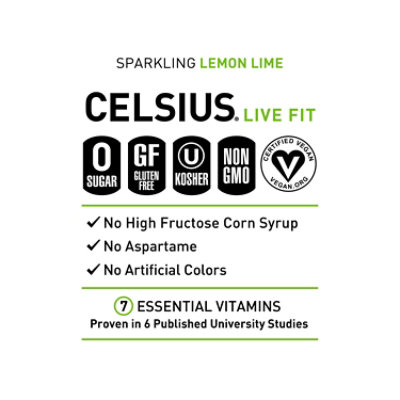 Celsius Lemon Lime - 12 Fl. Oz. - Image 4