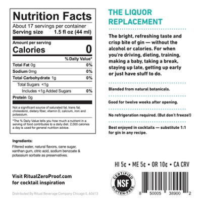 Ritual Zero Proof Gin - 750 Ml - Image 3