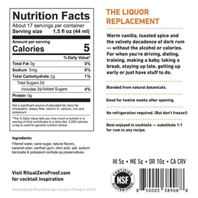 Ritual Zero Proof Rum Alternative - 750 Ml - Image 3