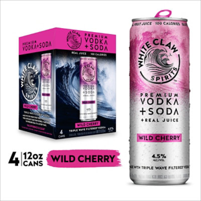 White Claw Vodka Soda Wild Cherry In Can - 4-12 Fl. Oz. - Image 1