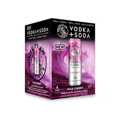 White Claw Vodka Soda Wild Cherry In Can - 4-12 Fl. Oz. - Image 2