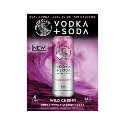 White Claw Vodka Soda Wild Cherry In Can - 4-12 Fl. Oz. - Image 5