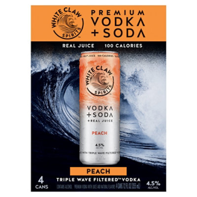 White Claw Vodka Soda Peach In Can - 4-12 Fl. Oz. - Image 5