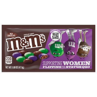 M&M'S Limited Edition Milk Chocolate Candy Featuring Purple Candy Bag - 1.69 Oz - Image 1