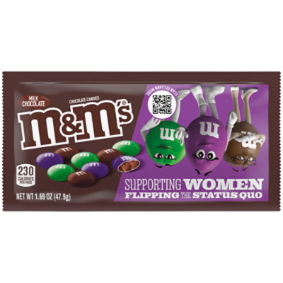 M&M'S Limited Edition Milk Chocolate Candy Featuring Purple Candy Bag - 1.69 Oz - Image 1