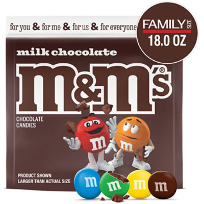 M&M'S Milk Chocolate Candy Family Size In Resealable Bulk Candy Bag - 18 Oz - Image 1