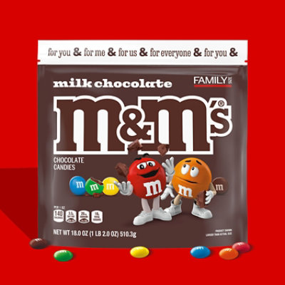 M&M'S Milk Chocolate Candy Family Size In Resealable Bulk Candy Bag - 18 Oz - Image 3