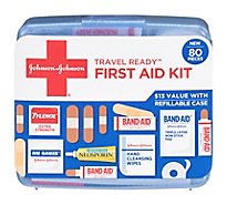 J&j Travel Ready 80ct First Aid Kit - EA