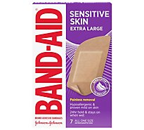 Band-Aid Sensitive Skin Extra Large Adhesive Bandage - 7 Count