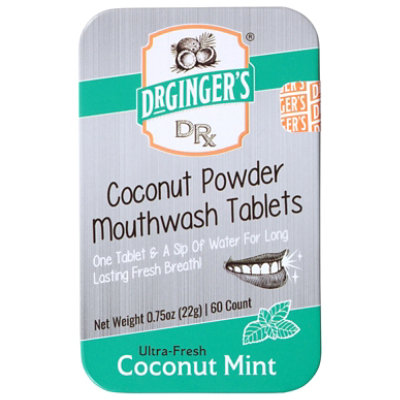 Dr Gingers Healthcare Products Llc Coconut Mouthwash Tablet - 60 Count - Image 2