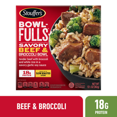 Stouffer's Bowl Fulls Savory Beef And Broccoli Bowl Frozen Meal - 13.5 Oz - Image 1