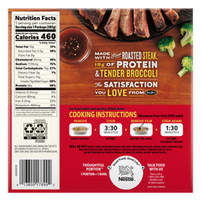 Stouffer's Bowl Fulls Savory Beef And Broccoli Bowl Frozen Meal - 13.5 Oz - Image 2