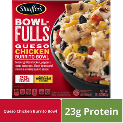 Stouffer's Full Bowls Queso Chicken Burrito Bowl Frozen Meal - 13.5 Oz - Image 1