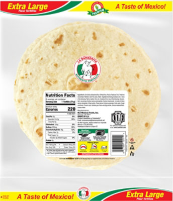 La Banderita 10 Inch Burrito Tortilla 8 Count - 20 Oz - Image 6