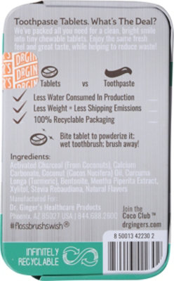 Dr. Ginger's White Charcoal Toothpaste Tablets - 60 Count - Image 4