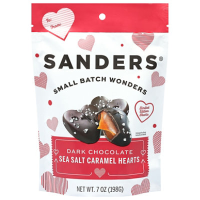 Dark Chococolate Sea Salt Caramel Heart - 7 Oz - Image 1