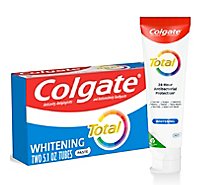 Colgate Total Whitening Toothpaste Twin Pack - 2-5.1 Oz