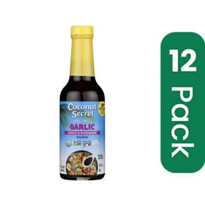 Coconut Secret Coconut Aminos Sauce Garlic Organic 10 oz. Packs (12
