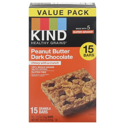 KIND Healthy Grain Peanut Butter Dark Chocolate Bar - 18 Oz - Image 3