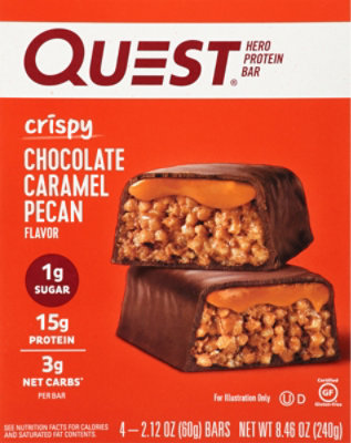 Quest Hero Chocolate Caramel Pecan Bar - 4-8.48 Oz - Image 2