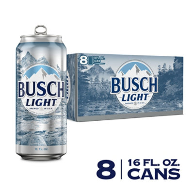 Busch Light American Lager Beer in Cans - 8 - 16 Fl. Oz. - Image 1
