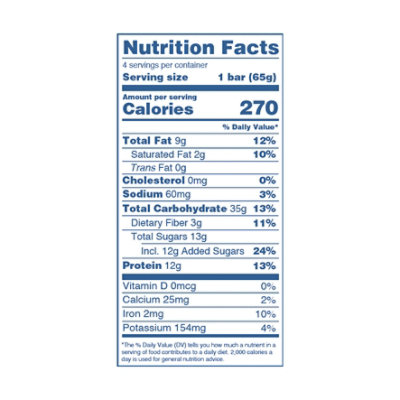 Go Macro 4Count Oatmeal Choc Chip 4 Count - 2.3 Oz - Image 3
